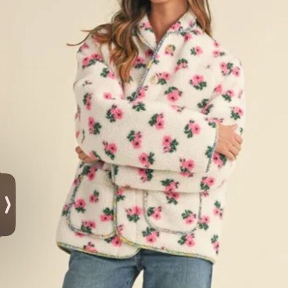 NWT MABLE Anthropologie Sherpa coat - Picture 7 of 9